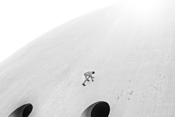 Photograph Peter Andrew Lusztyk Man On Roof on One Eyeland